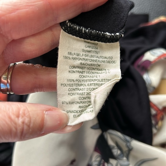 Anthropologie Tiny Raye Balloon Sleeve Mixed Media Blouse Black Size Small - Picture 14 of 16